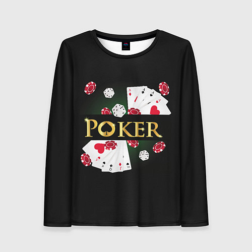 Женский лонгслив Покер POKER / 3D-принт – фото 1