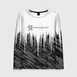 Лонгслив женский Peugeot logo auto, цвет: 3D-принт