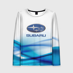 Лонгслив женский Subaru Спорт текстура, цвет: 3D-принт