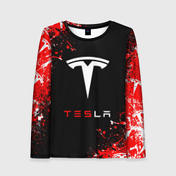 Лонгслив женский Tesla sport auto, цвет: 3D-принт