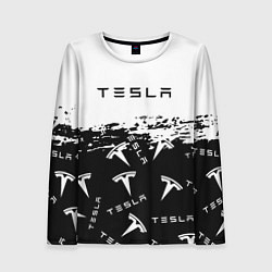 Женский лонгслив Tesla - Black & White