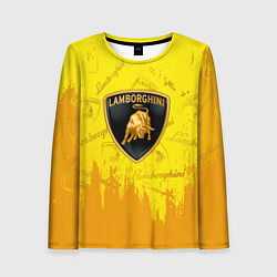 Женский лонгслив Lamborghini pattern gold