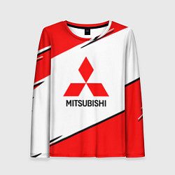 Лонгслив женский Mitsubishi Logo Geometry, цвет: 3D-принт