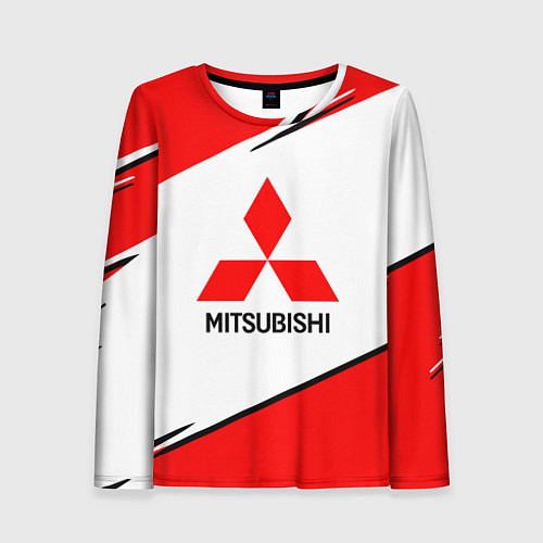 Женский лонгслив Mitsubishi Logo Geometry / 3D-принт – фото 1