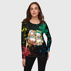 Лонгслив женский Мультфильм Южный парк персонажи South Park, цвет: 3D-принт — фото 2