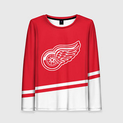 Женский лонгслив Detroit Red Wings, Детройт Ред Уингз Диагональные
