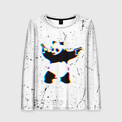 Женский лонгслив Banksy Panda with guns Бэнкси