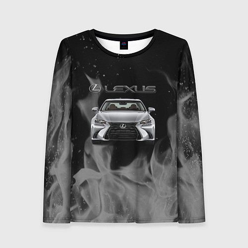 Женский лонгслив Lexus лексус огонь / 3D-принт – фото 1