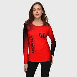 Лонгслив женский HONDA DREAMS - Огонь, цвет: 3D-принт — фото 2