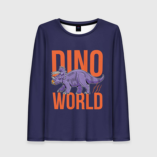 Женский лонгслив Dino World / 3D-принт – фото 1