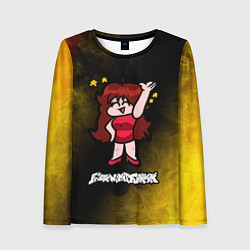 Женский лонгслив ФРАЙДЕЙ НАЙТ ФАНКИН - ДЕВУШКА Огонь