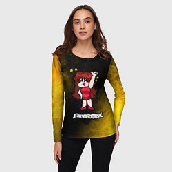 Лонгслив женский ФРАЙДЕЙ НАЙТ ФАНКИН - ДЕВУШКА Огонь, цвет: 3D-принт — фото 2