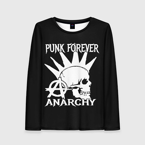 Женский лонгслив PUNK FOREVER ANARCHY / 3D-принт – фото 1