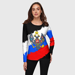 Лонгслив женский Россия - имперский герб, цвет: 3D-принт — фото 2