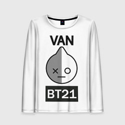 Лонгслив женский BTS VAN BT21, цвет: 3D-принт