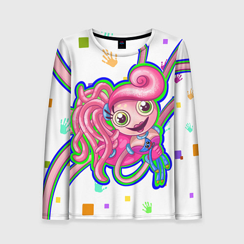 Женский лонгслив Мама длинные ноги / 3D-принт – фото 1