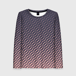Лонгслив женский Паттерн в горошек, цвет: 3D-принт