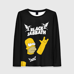 Женский лонгслив Black Sabbath Гомер Симпсон Simpsons