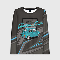 Женский лонгслив Classic blue retro car