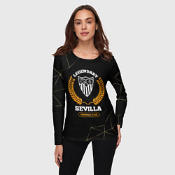 Лонгслив женский Лого Sevilla и надпись Legendary Football Club на, цвет: 3D-принт — фото 2