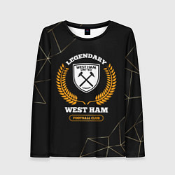 Женский лонгслив Лого West Ham и надпись Legendary Football Club на