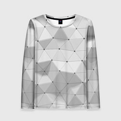 Лонгслив женский Полигональный объёмный паттерн, цвет: 3D-принт