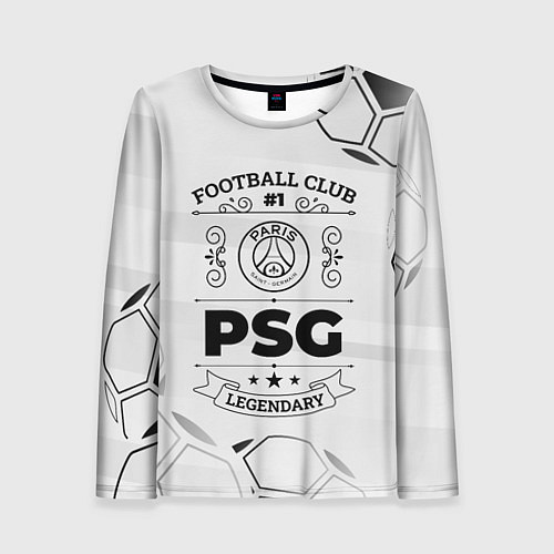 Женский лонгслив PSG Football Club Number 1 Legendary / 3D-принт – фото 1