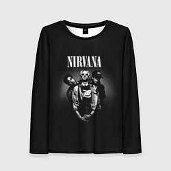 Лонгслив женский Nirvana рок-группа, цвет: 3D-принт