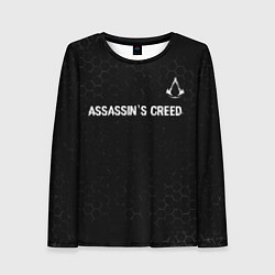 Женский лонгслив Assassins Creed Glitch на темном фоне