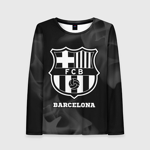 Женский лонгслив Barcelona Sport на темном фоне / 3D-принт – фото 1