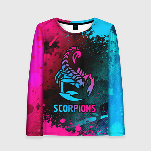 Женский лонгслив Scorpions Neon Gradient / 3D-принт – фото 1