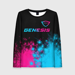 Лонгслив женский Genesis Neon Gradient, цвет: 3D-принт