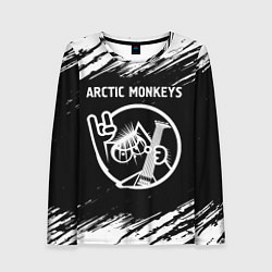 Лонгслив женский Arctic Monkeys - КОТ - Краски, цвет: 3D-принт
