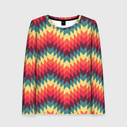 Лонгслив женский Мексиканские узоры, цвет: 3D-принт