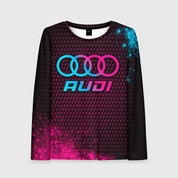 Женский лонгслив Audi - neon gradient