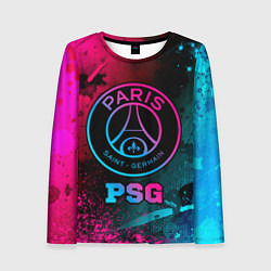 Лонгслив женский PSG - neon gradient, цвет: 3D-принт