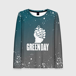 Женский лонгслив Green day - брызги