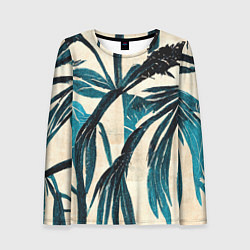 Лонгслив женский Винтажные пальмы, цвет: 3D-принт