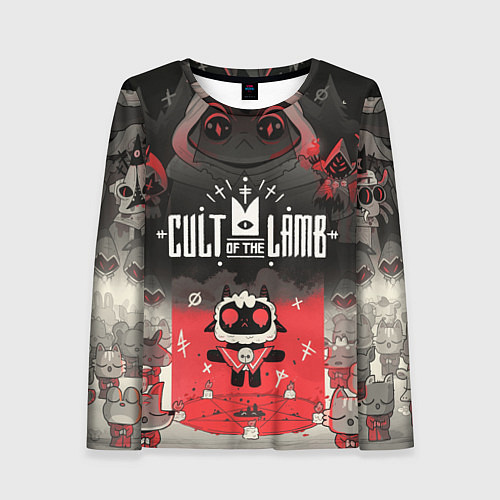 Женский лонгслив Cult of the lamb ритуал / 3D-принт – фото 1