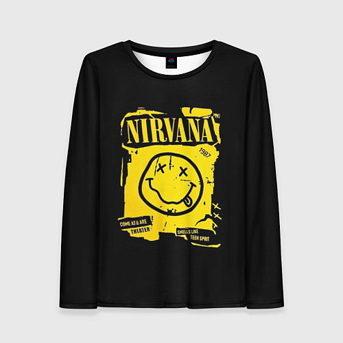 Женский лонгслив Nirvana принт / 3D-принт – фото 1