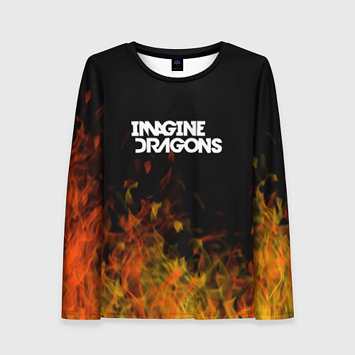 Женский лонгслив Imagine Dragons - пламя / 3D-принт – фото 1