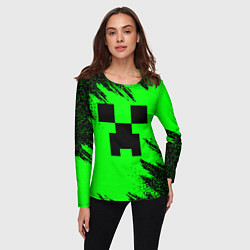 Лонгслив женский Minecraft squares, цвет: 3D-принт — фото 2