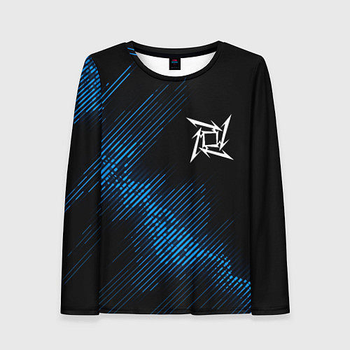 Женский лонгслив Metallica звуковая волна / 3D-принт – фото 1