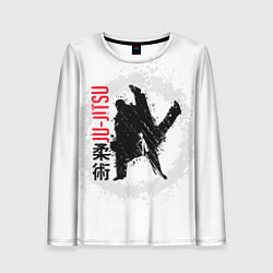 Лонгслив женский Jiu jitsu splashes logo, цвет: 3D-принт