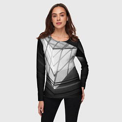 Лонгслив женский Абстрактные тени и геометрические фигуры, цвет: 3D-принт — фото 2