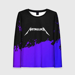 Женский лонгслив Metallica purple grunge