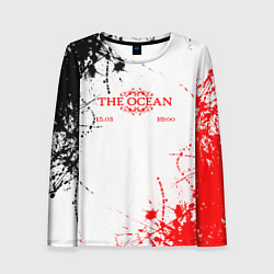 Лонгслив женский Blue october - краска, цвет: 3D-принт