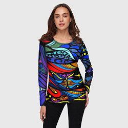 Лонгслив женский Психоделический фон, цвет: 3D-принт — фото 2