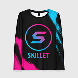 Женский лонгслив Skillet - neon gradient