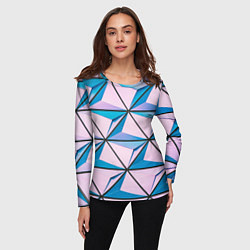 Лонгслив женский Абстрактные геометрические панели, цвет: 3D-принт — фото 2